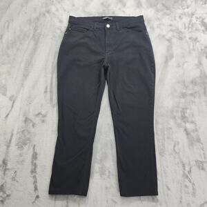 Lee Platinum Label Jeans‎ Womens 14 Black High Rise Skinny Crop Stretch Denim